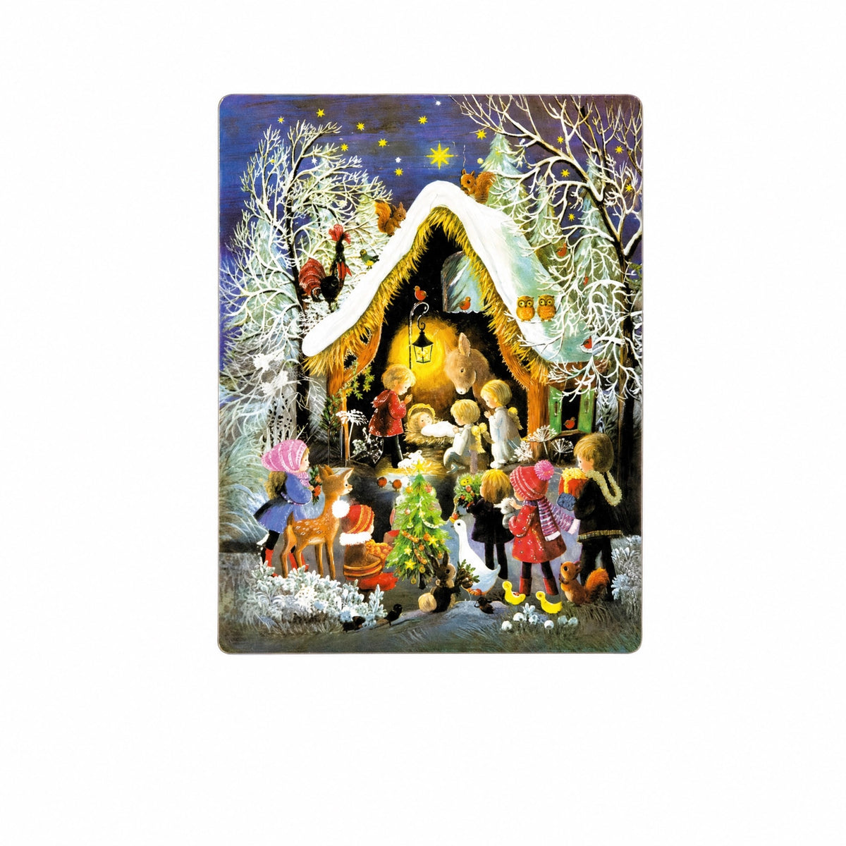 Christmas calendar with baby Jesus
