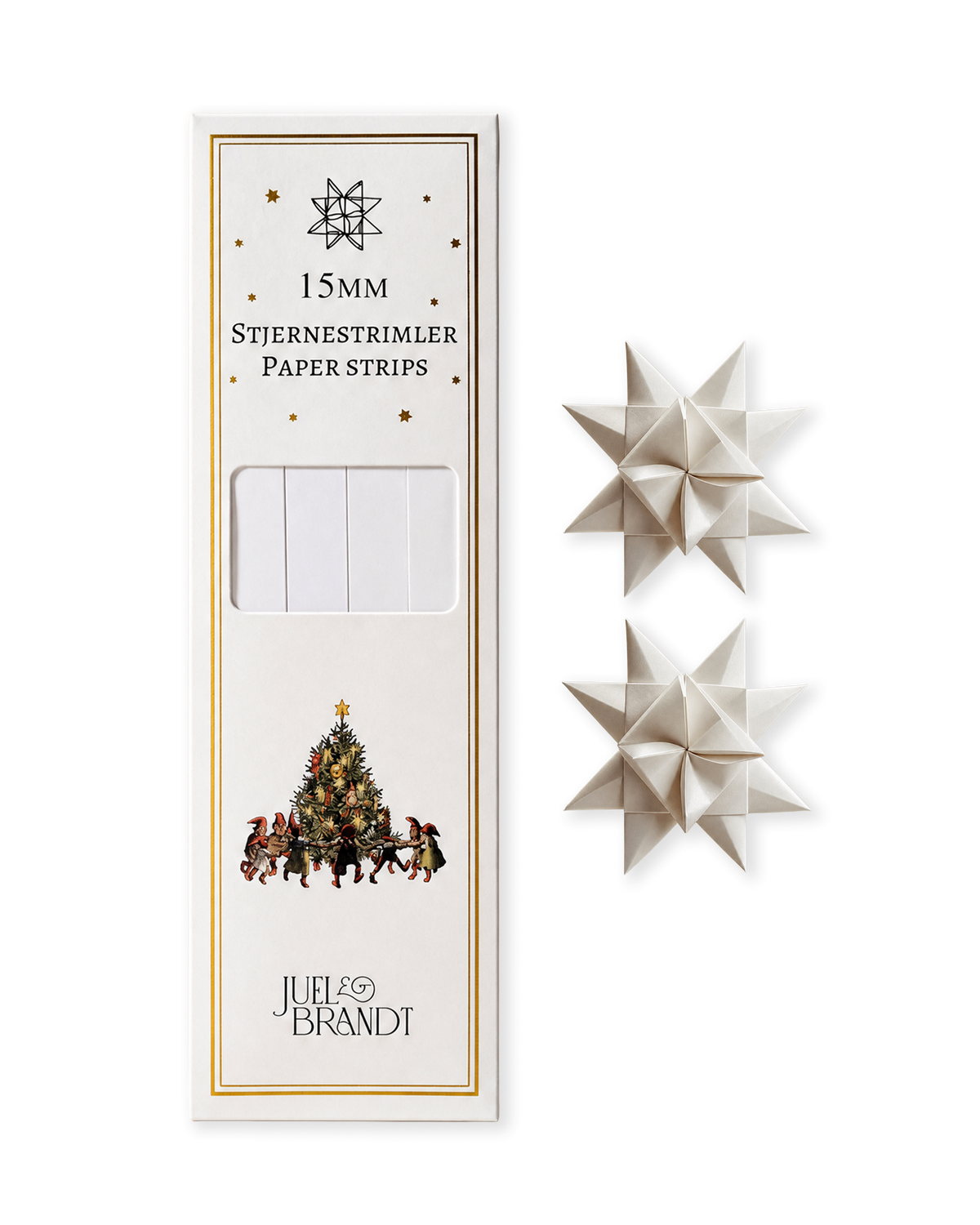 White 15 mm star strips from Juel & Brandt