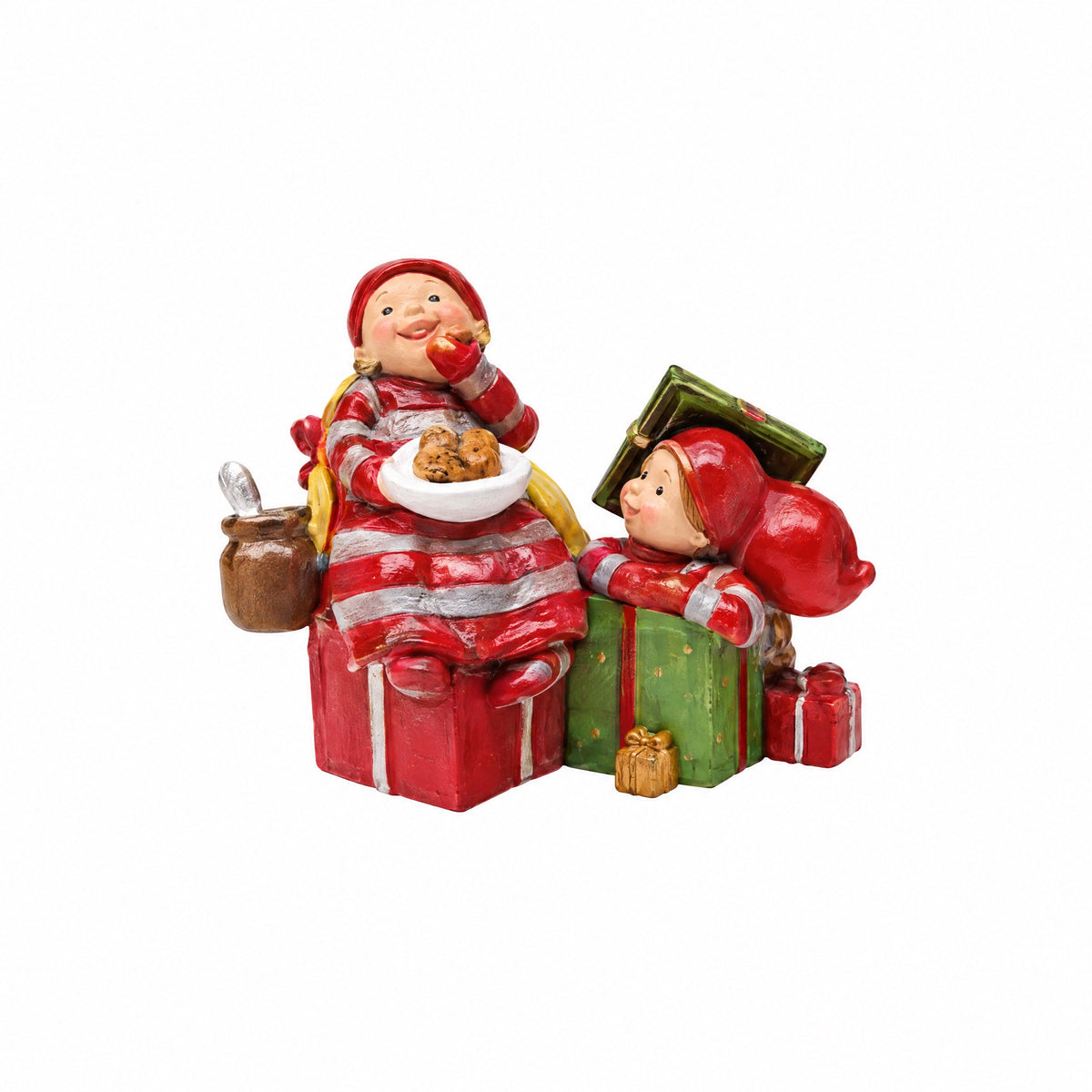 Baby elves with apple slices