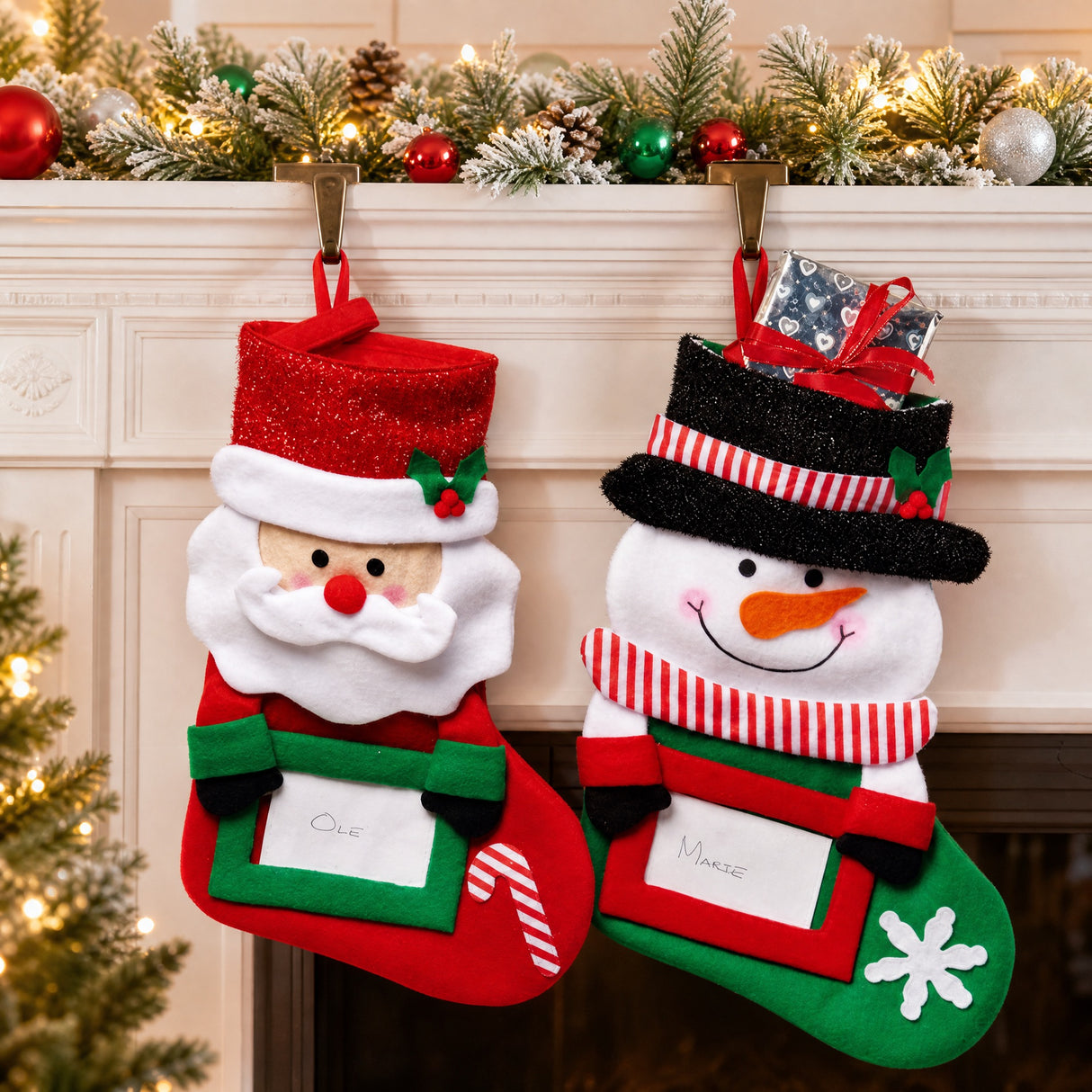 Fabric Christmas stocking