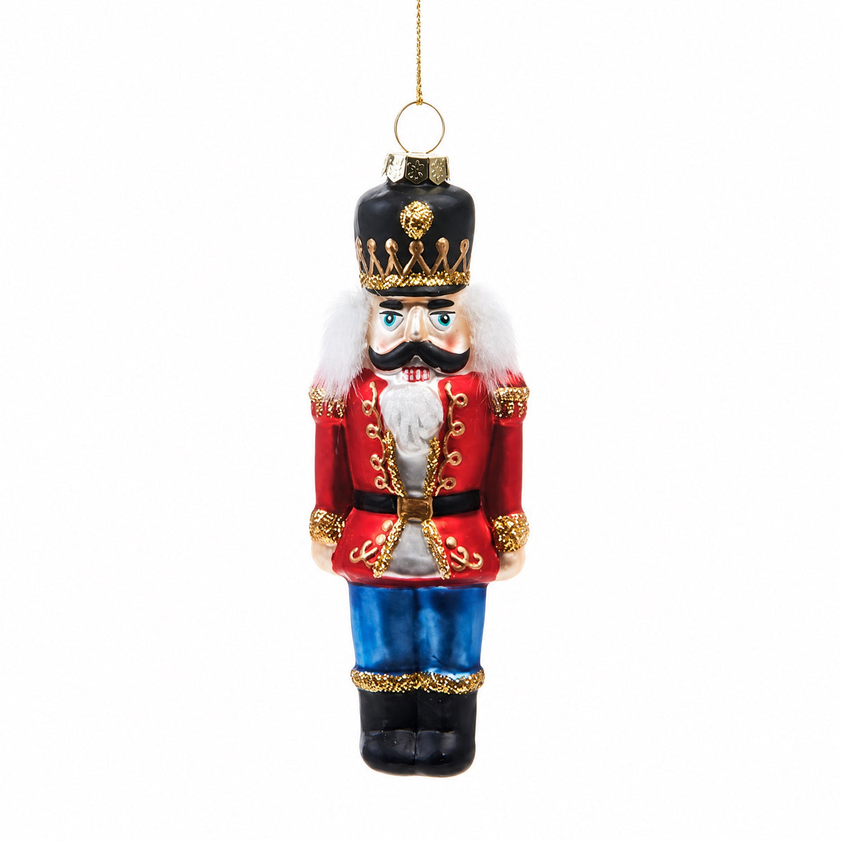 Christmas bauble Nutcracker with glitter