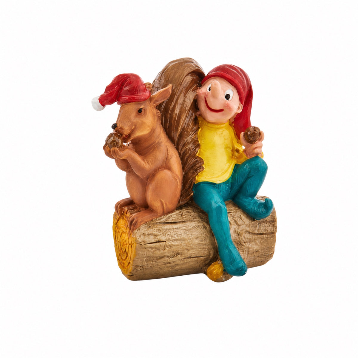 Bramming gnome on tree trunk