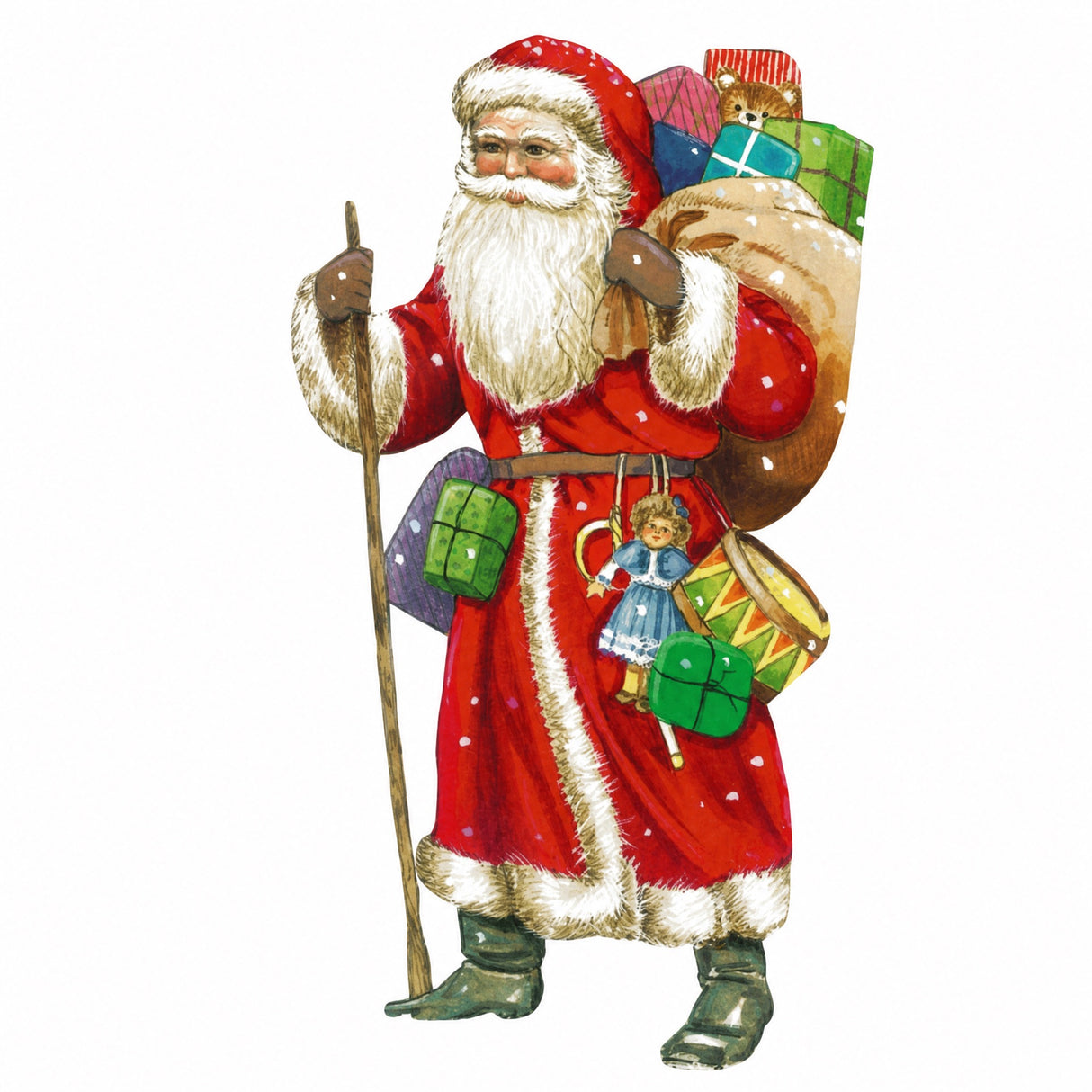 Window sticker with Santa Claus