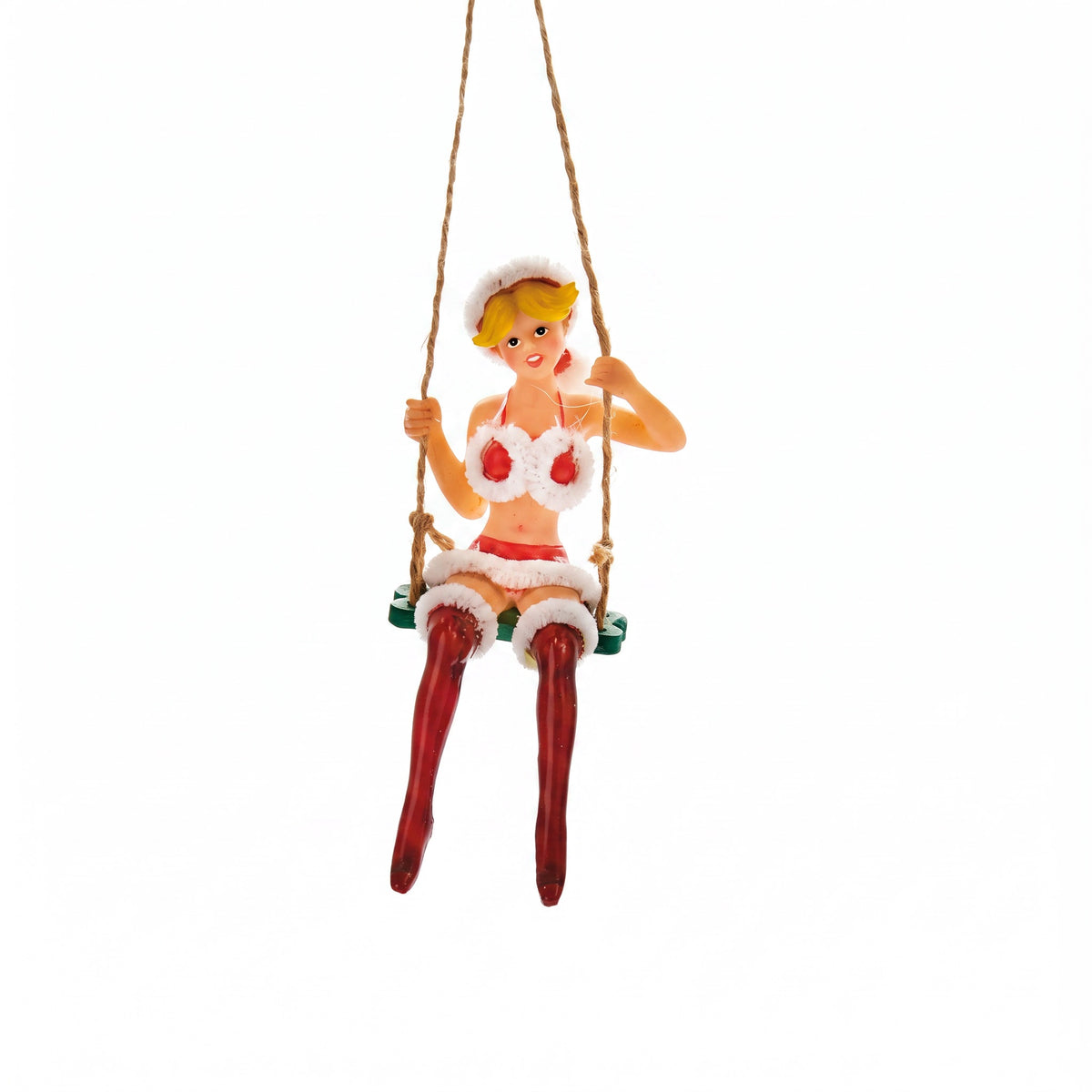 Christmas ladies on swing