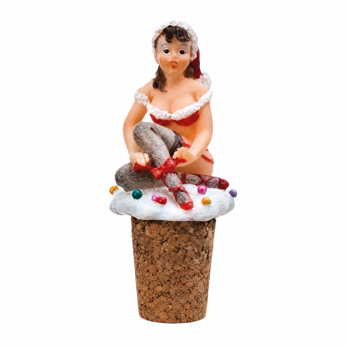 Wine corks with Christmas ladies