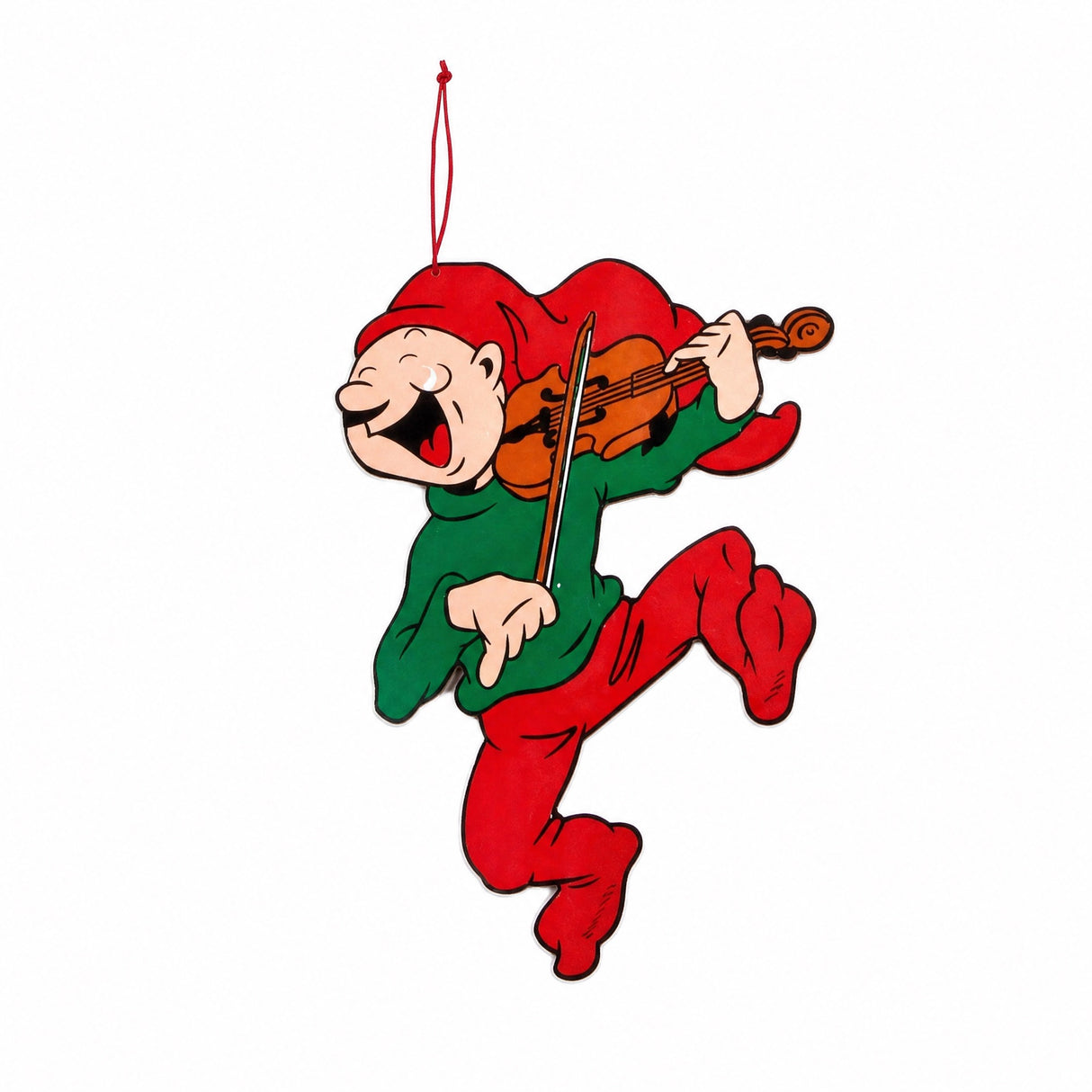 Wooden Bramming elf with instrument