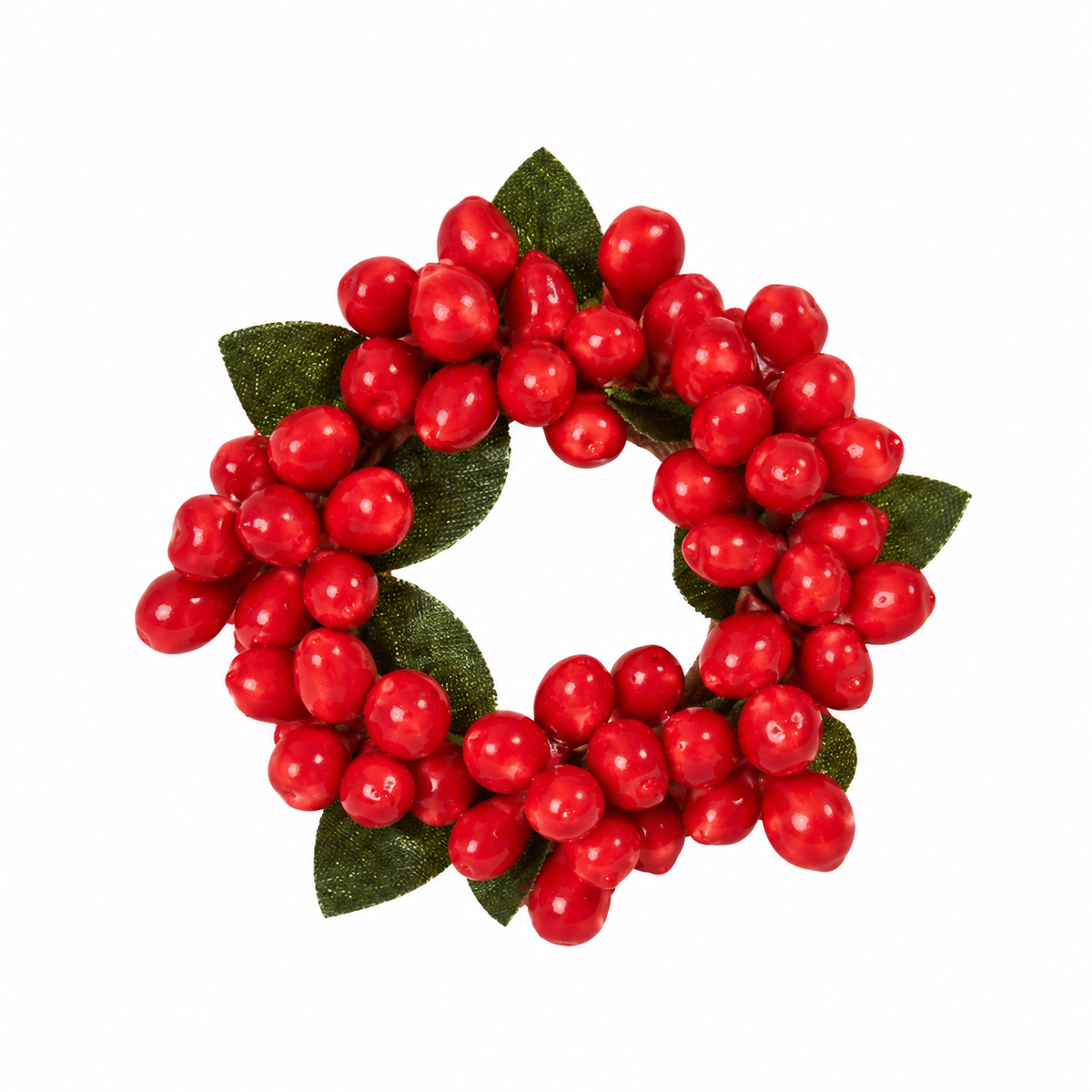 Candle ring with small red berries for 4 cm candles from Pobra