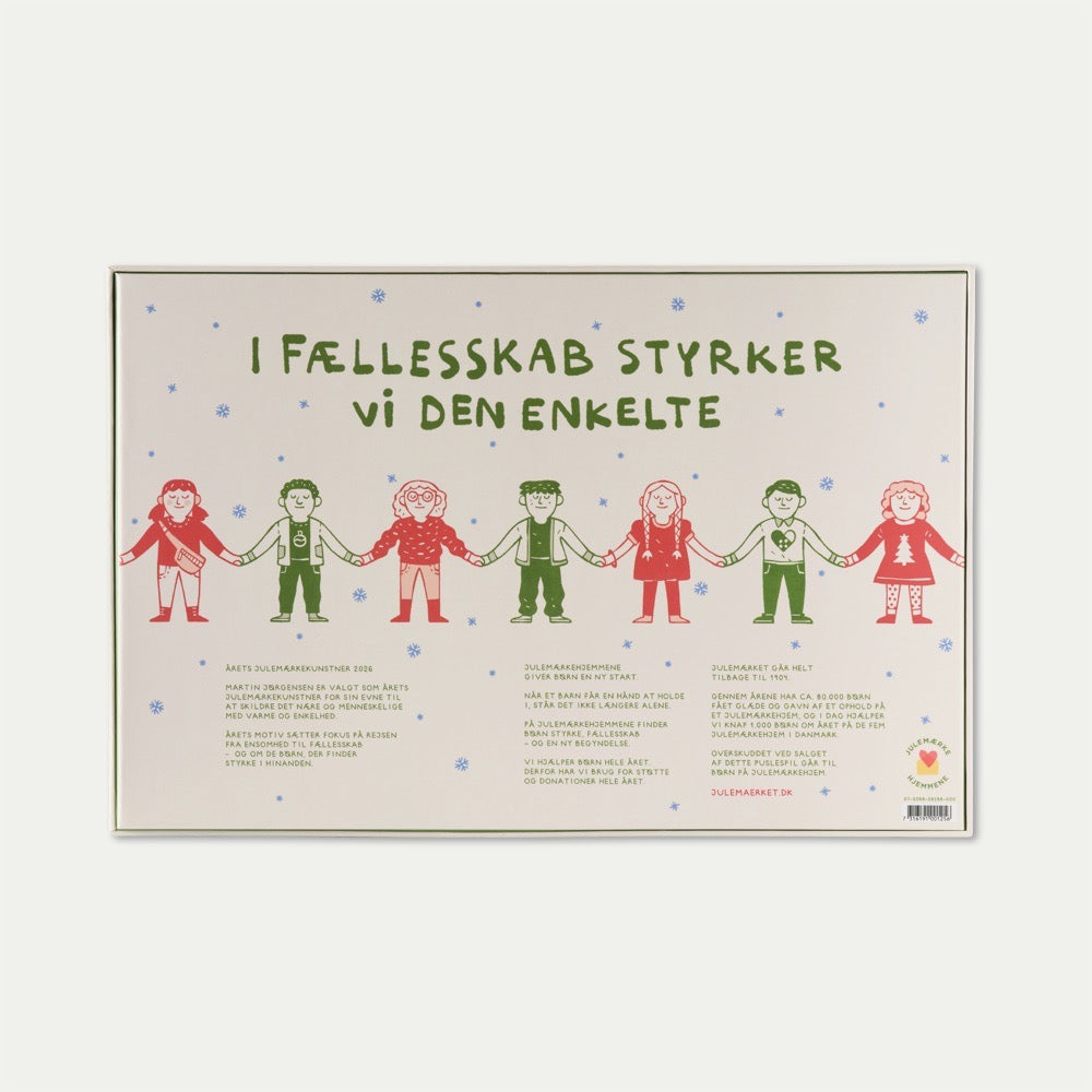 Back of Julemærkefonden 500-piece puzzle 2026