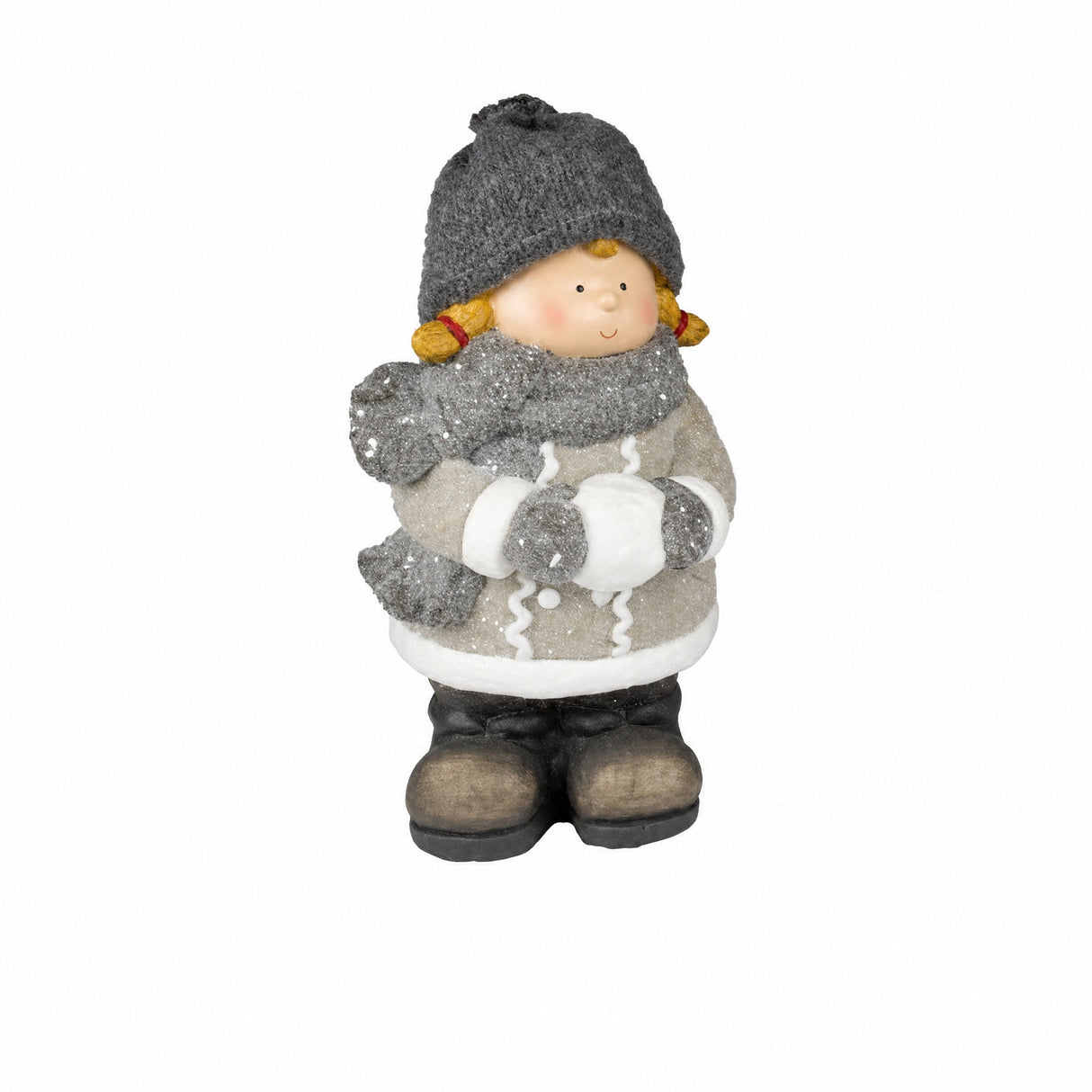 Winter children with snowballs