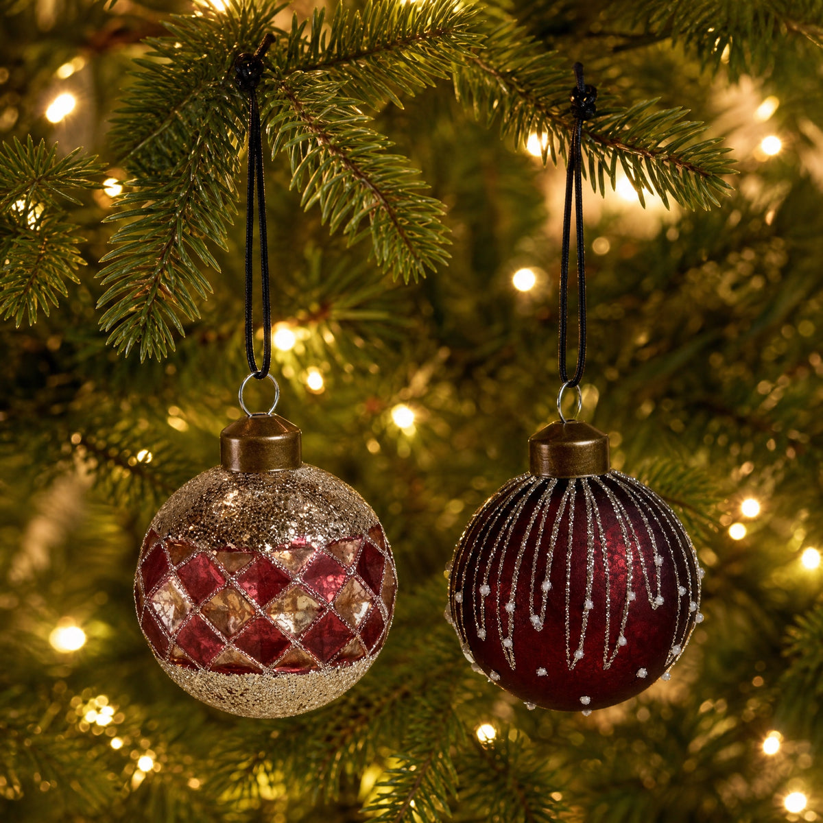 Christmas bauble harlequin or beads