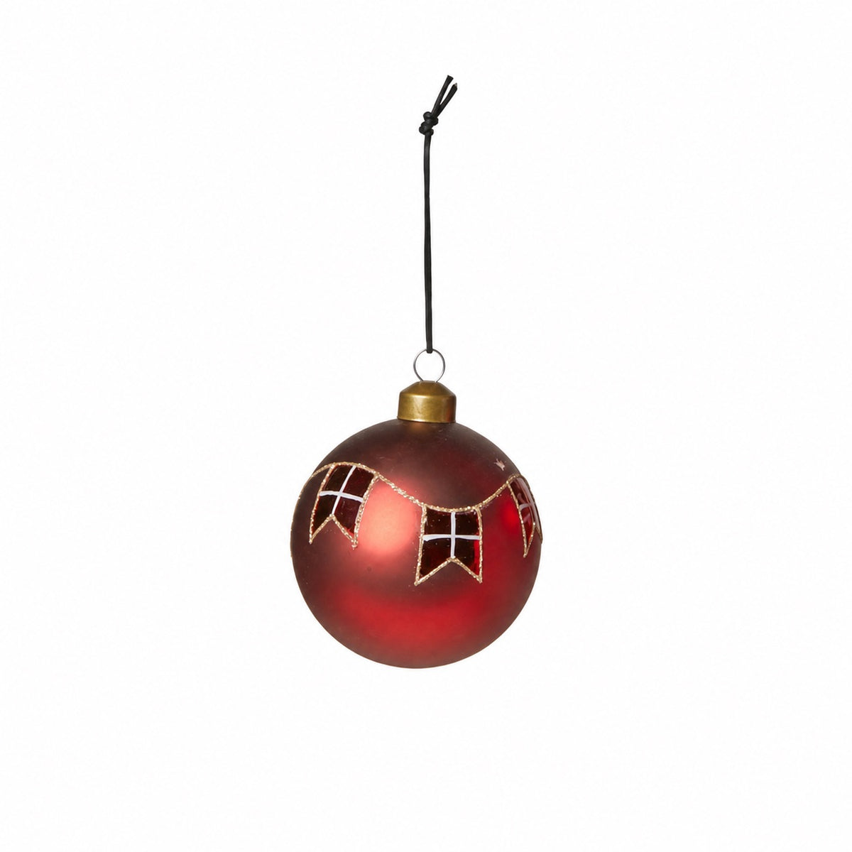 Christmas bauble with flag garland
