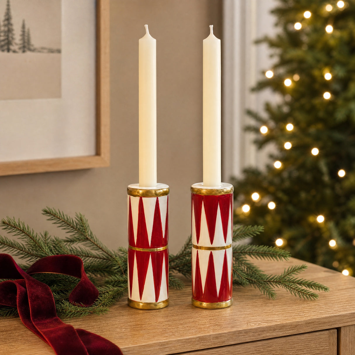 Drum Candlestick & vase in one 13 cm tall