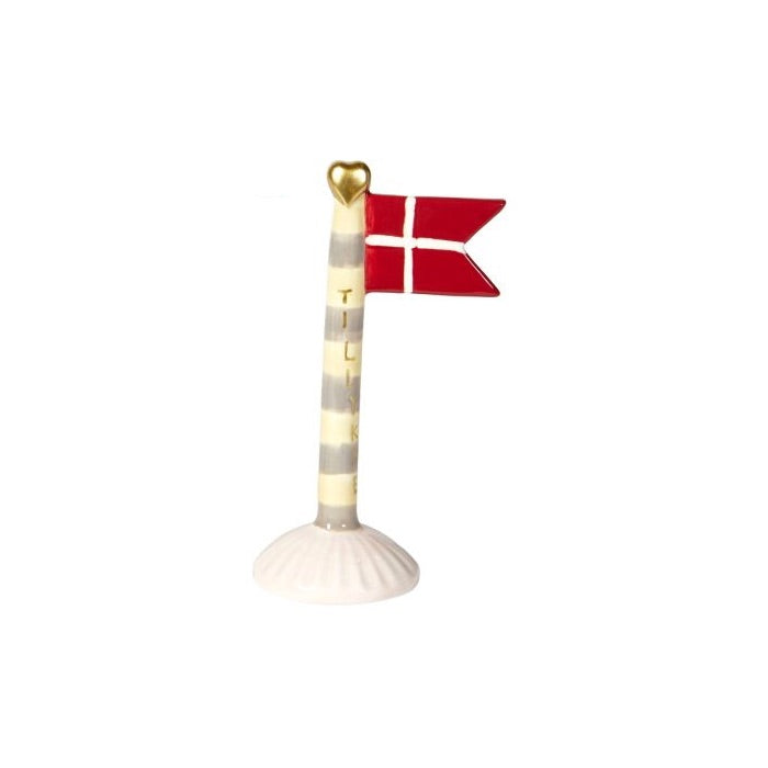 Congratulations flag on flagpole 14 cm high