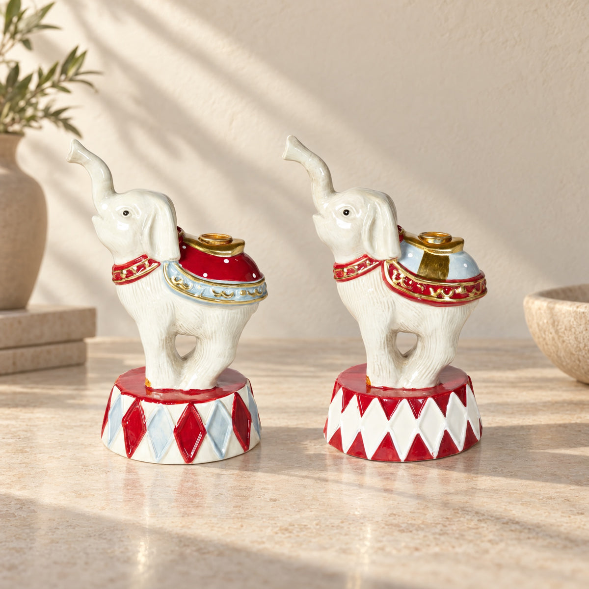 Candlestick for candlelight circus elephant