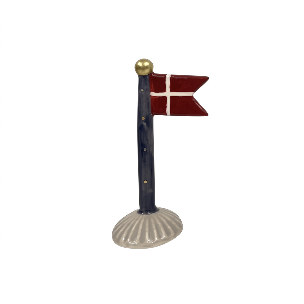 Flagpole with pointed flag 14 cm high blue yellow pink