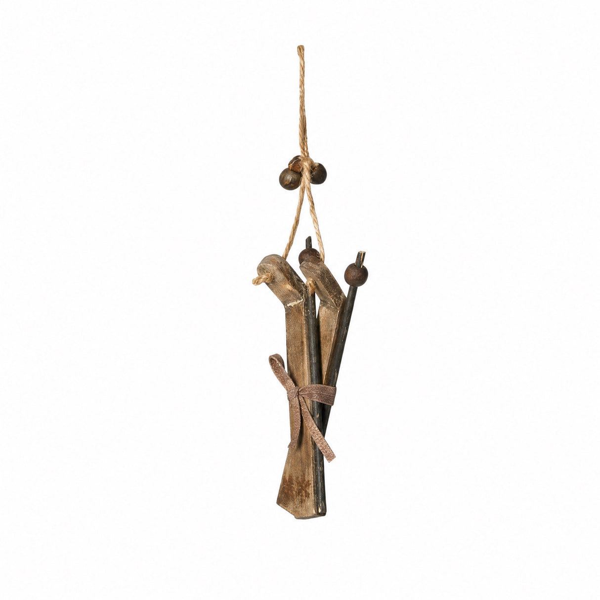 Small wooden skis