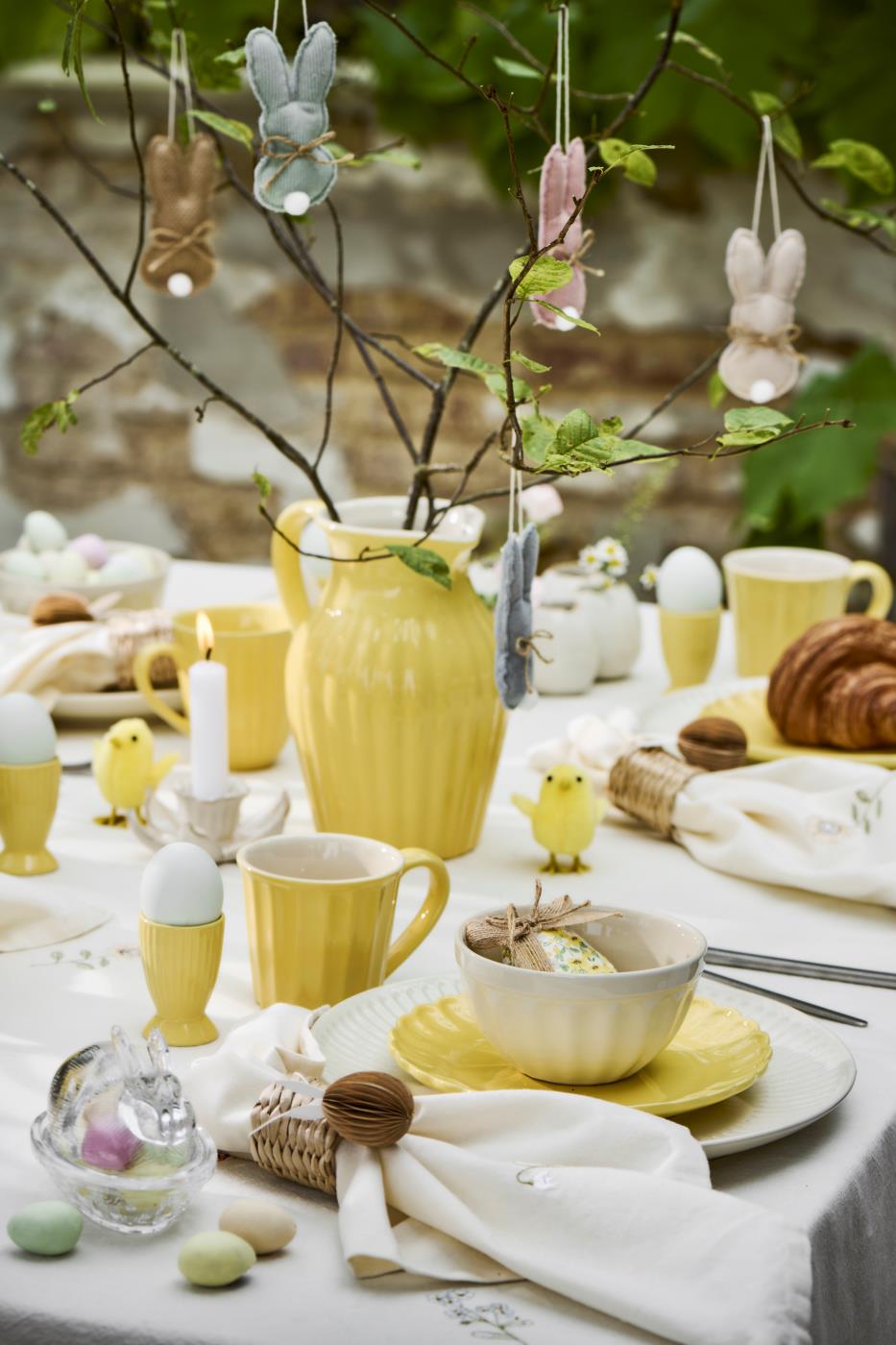 Ib Laursen Mynte kande i lemonade gul på påskebord