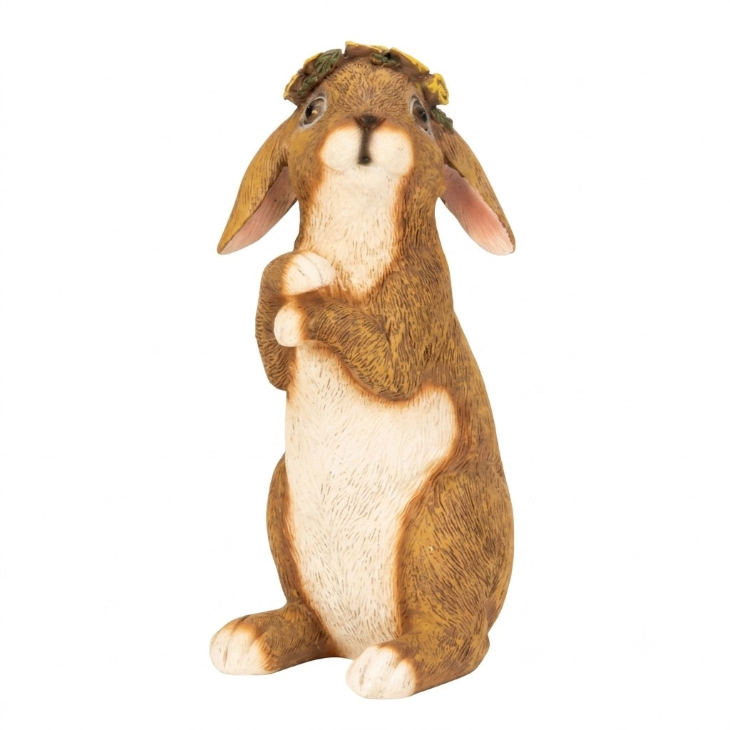 Hare with flower wreath 20 cm high