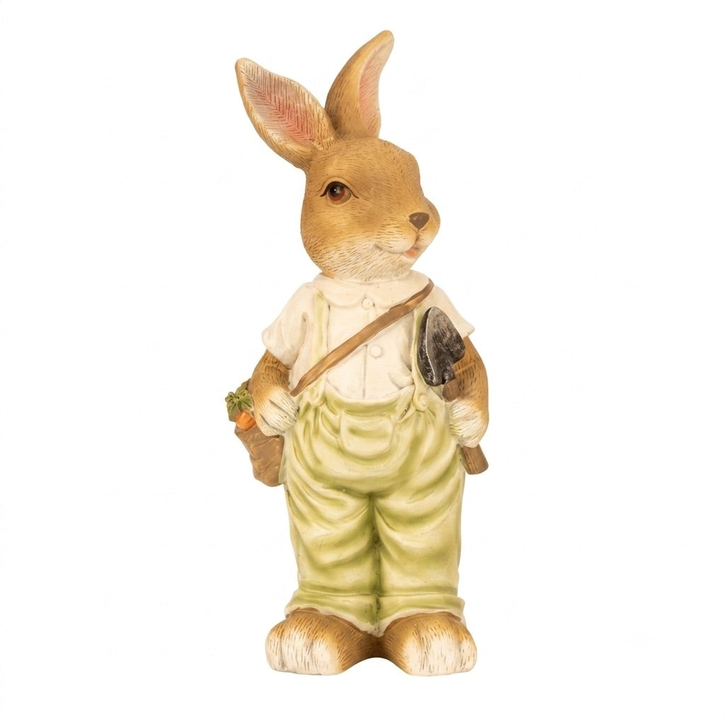 Easter bunny with digging spoon or flowers 27 cm tall