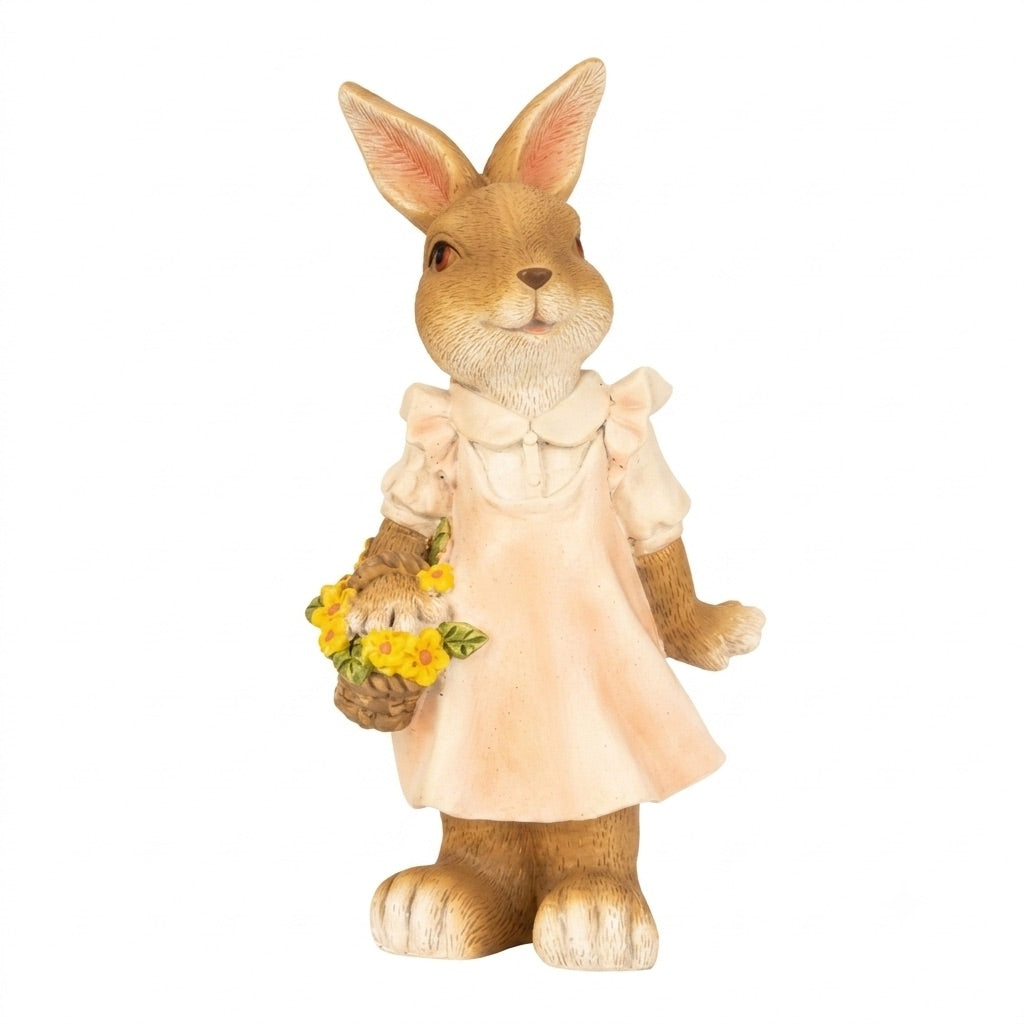 Easter bunny with digging spoon or flowers 27 cm tall