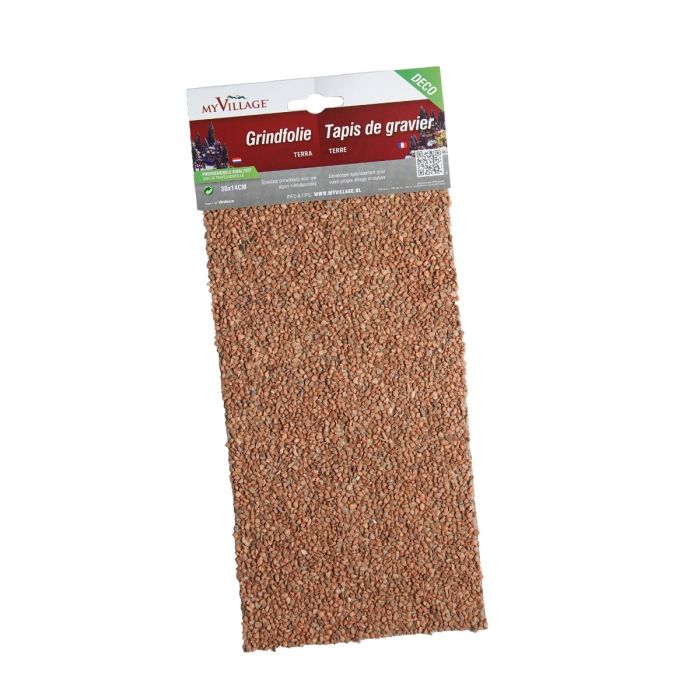 Foil with glued stone terracotta