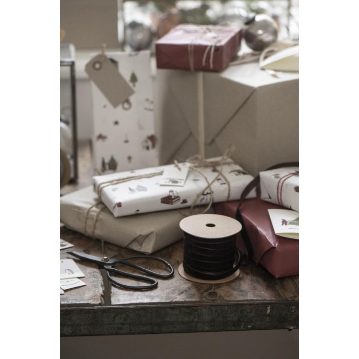 Velourbånd på spole 10 m mocca