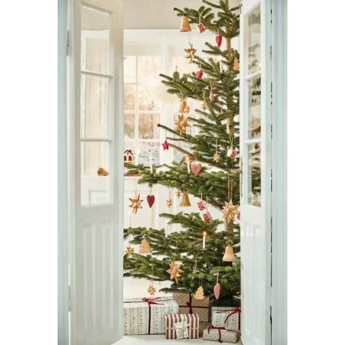 Stjerne flettet i spån til ophæng