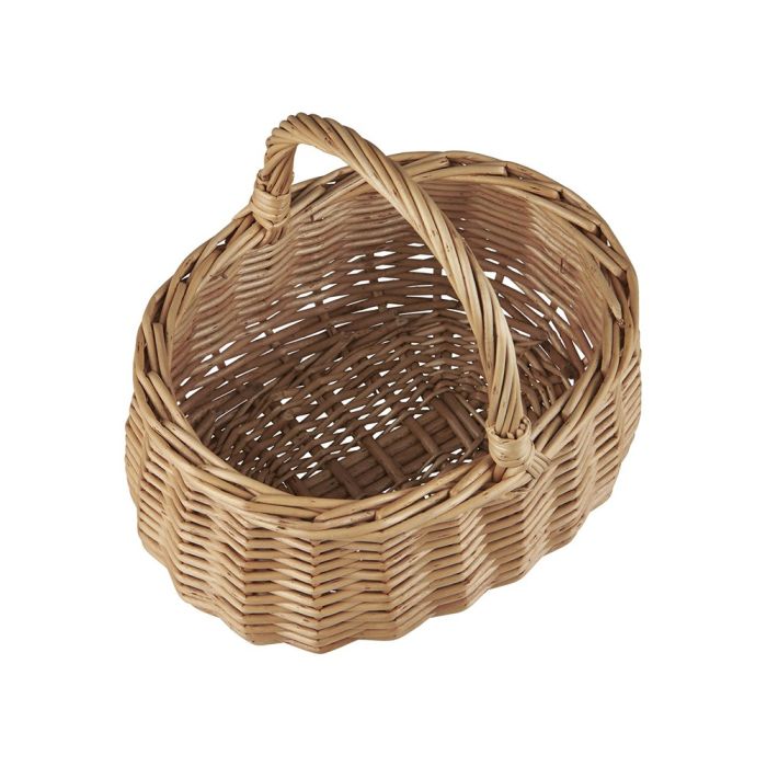 Ib Laursen opbevaringskurv med hank i pil set fra oven