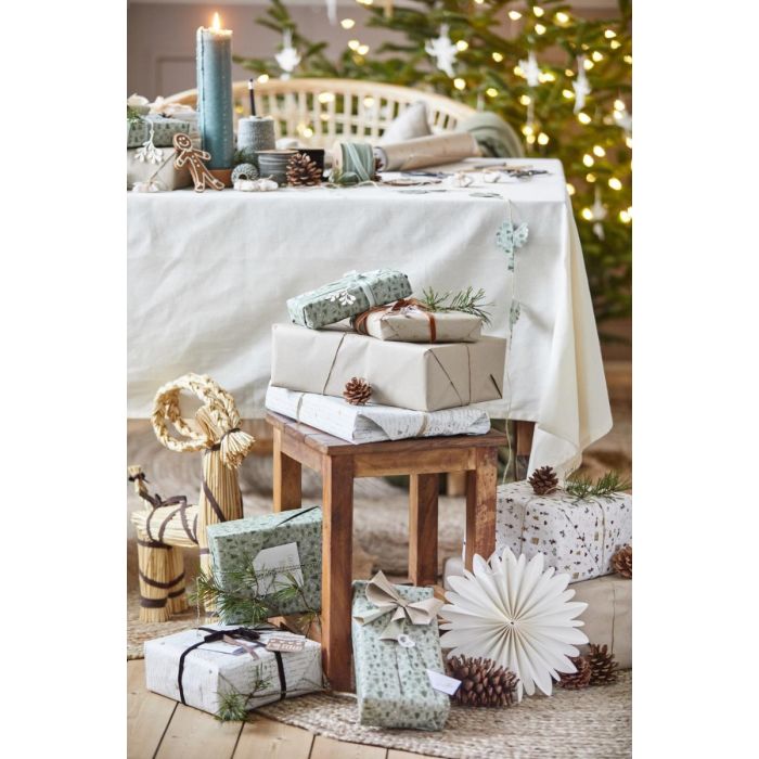 Julebuk med brunt bånd 30 cm høj