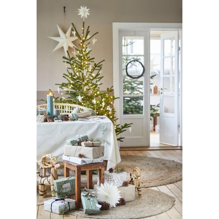 Julebuk m/brunt bånd 43 cm høj