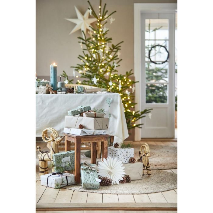 Julebuk med brunt bånd 30 cm høj