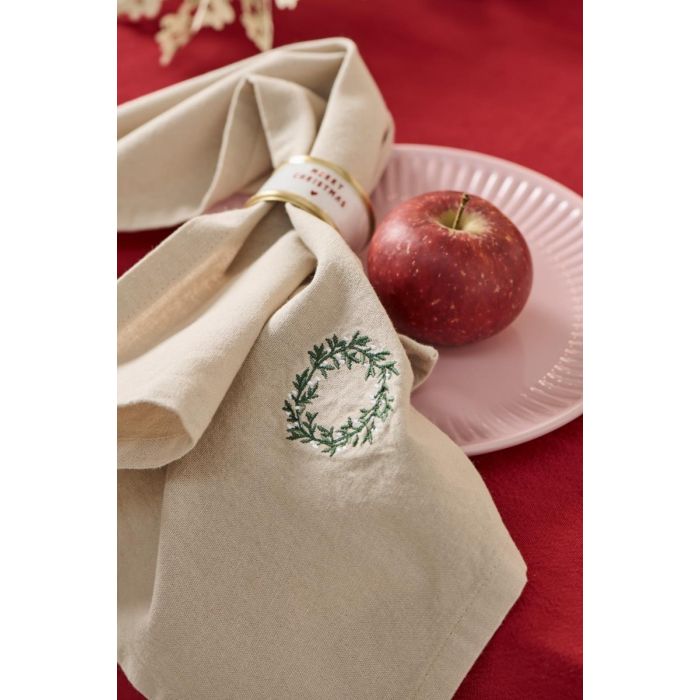 Stofserviet Tradition med julekrans