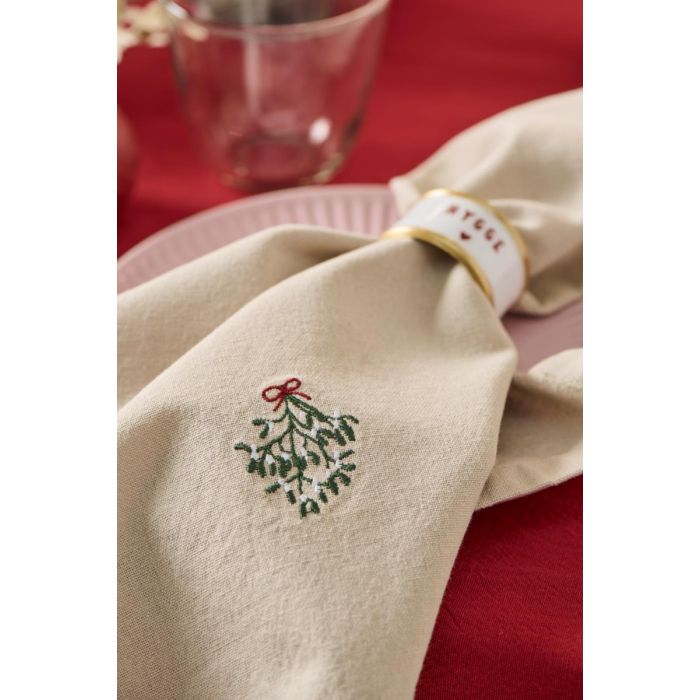 Stofserviet Tradition med mistelten