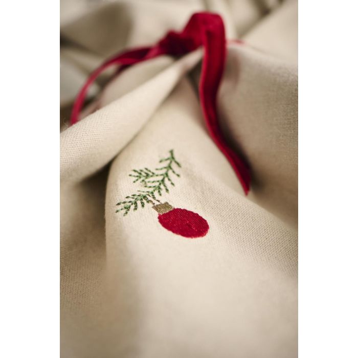 Stofserviet Tradition med julekugle