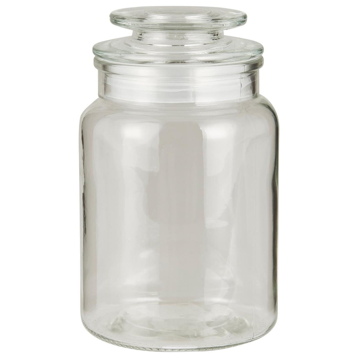 Storage jar with airtight glass lid by Ib Laursen in clear glass, 1020 ml capacity