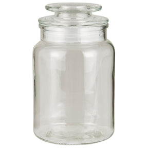 Storage jar with airtight glass lid by Ib Laursen in clear glass, 1020 ml capacity