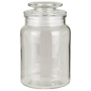Storage jar with airtight glass lid by Ib Laursen in clear glass, 1020 ml capacity
