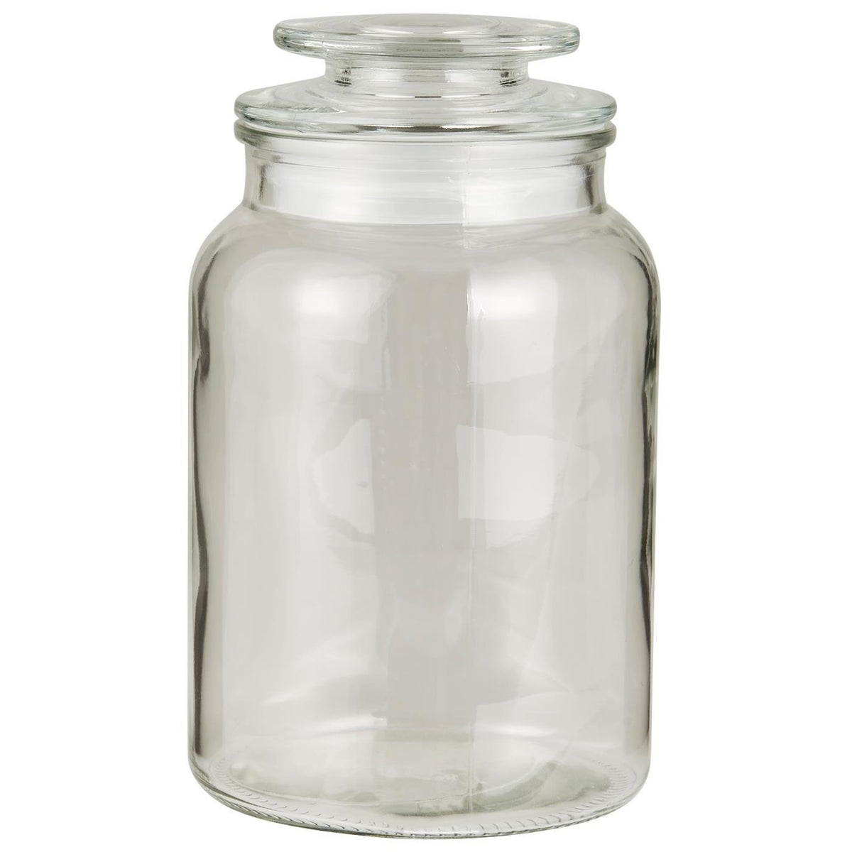 Storage jar from Ib Laursen in clear glass with a tight-fitting glass lid and 1250 ml capacity