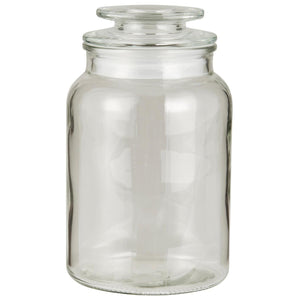 Storage jar from Ib Laursen in clear glass with a tight-fitting glass lid and 1250 ml capacity