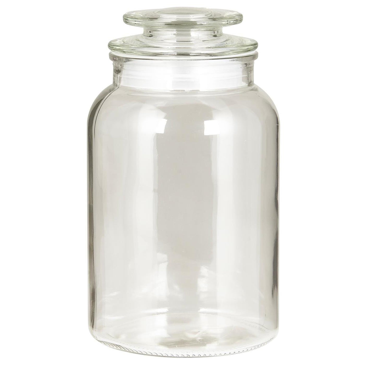 Large storage jar with airtight glass lid from Ib Laursen, clear glass, 1500 ml capacity