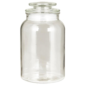 Large storage jar with airtight glass lid from Ib Laursen, clear glass, 1500 ml capacity