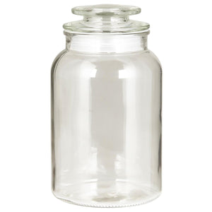 Large storage jar with airtight glass lid from Ib Laursen, clear glass, 1500 ml capacity