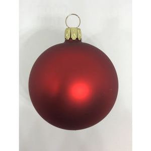 Matte red Christmas balls 6 cm 5 pcs.