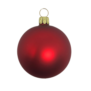 Julekugler mat røde 6 cm 5-pak