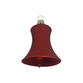 Mundblæste Juleklokker i mat rød farve i glas fra Glasbläserei Thüringer Weihnachten.