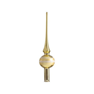 Christmas tree topper in shiny gold with pattern