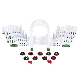 Plastic Arbor & Picket Fences With Decorations