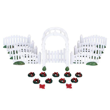 Plastic Arbor & Picket Fences With Decorations