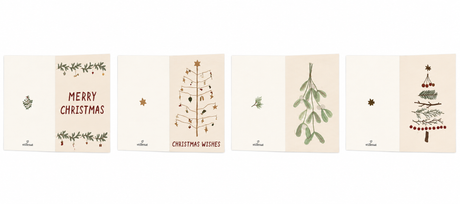 Christmas cards 'My Nostalgic Christmas', 4-pack, top set