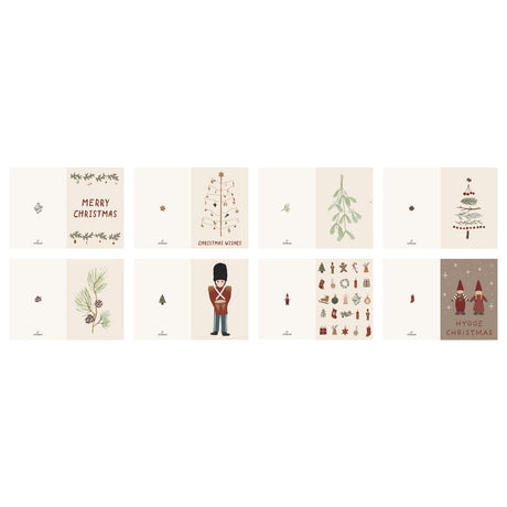 My Nostalgic Christmas greeting cards, 4-pack with 2 different designs